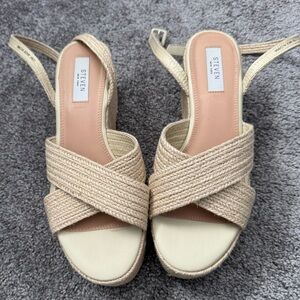 Steven Women's Cream Woven Sandals, 🆕NWOT